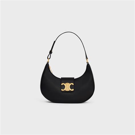 celine black bag triomphe|celine triomphe bag price.